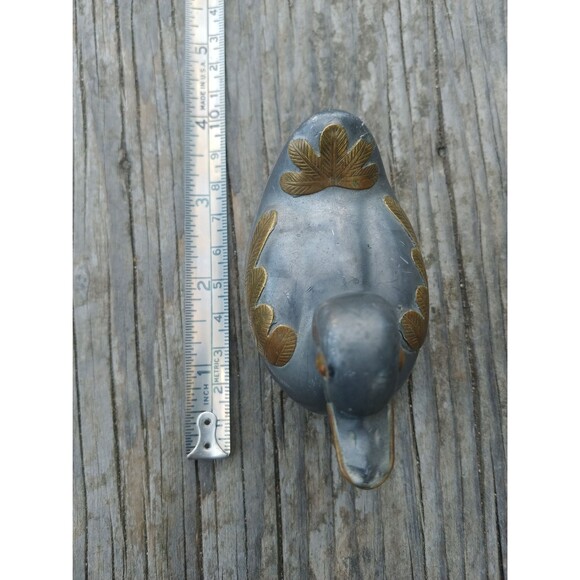 Vintage Pewter Duck Jewelry Box, Duck Decor - Picture 8 of 10